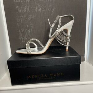 Brand new Azalea Wang white jeweled heels